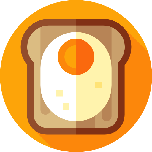 colazione Flat Circular Flat icona