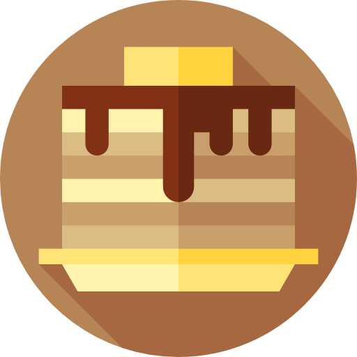 Pancakes Flat Circular Flat icon