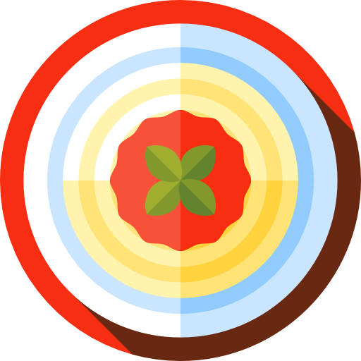 espaguetis Flat Circular Flat icono