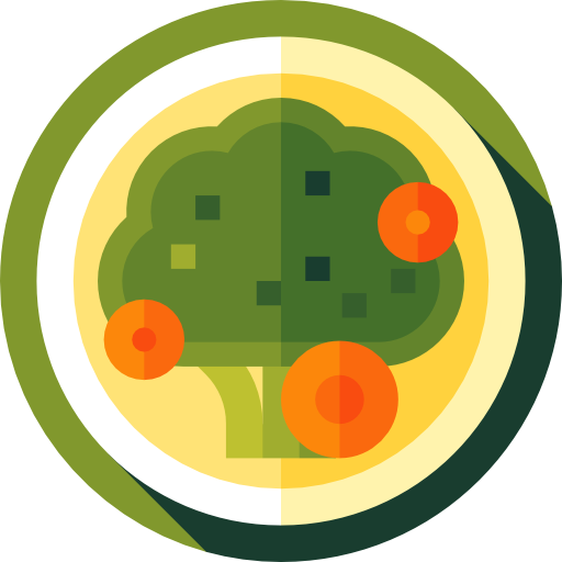 brócoli Flat Circular Flat icono