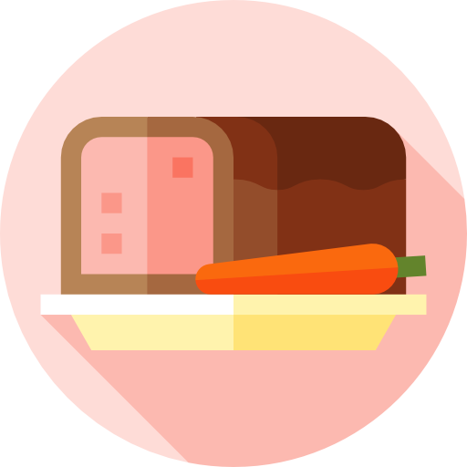 mięsny placek Flat Circular Flat ikona