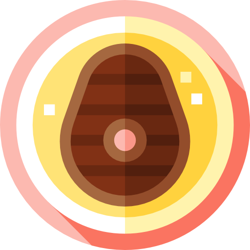 steak Flat Circular Flat icon