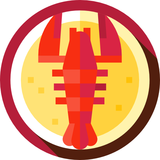 langosta Flat Circular Flat icono
