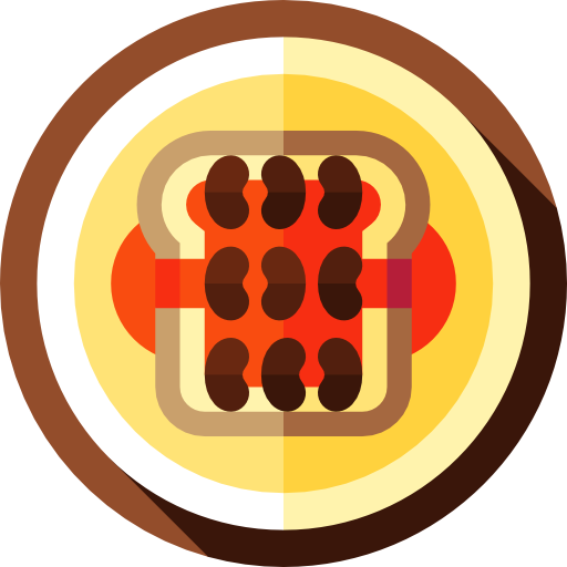 Toast Flat Circular Flat icon