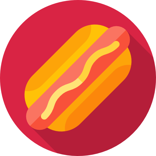hotdog Flat Circular Flat icon