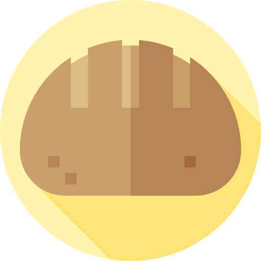 pão Flat Circular Flat Ícone