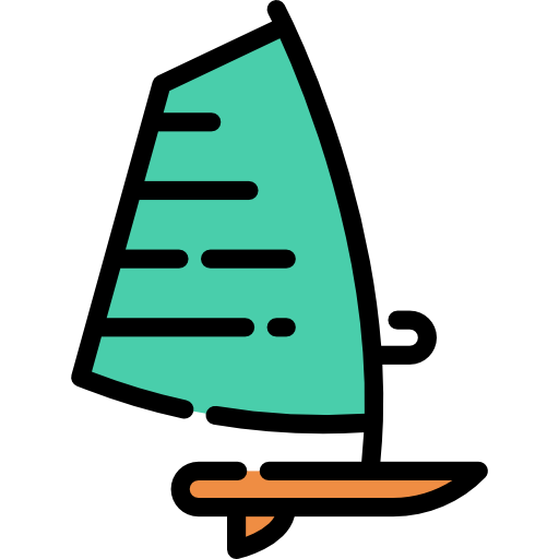 het windsurfen Special Lineal color icoon