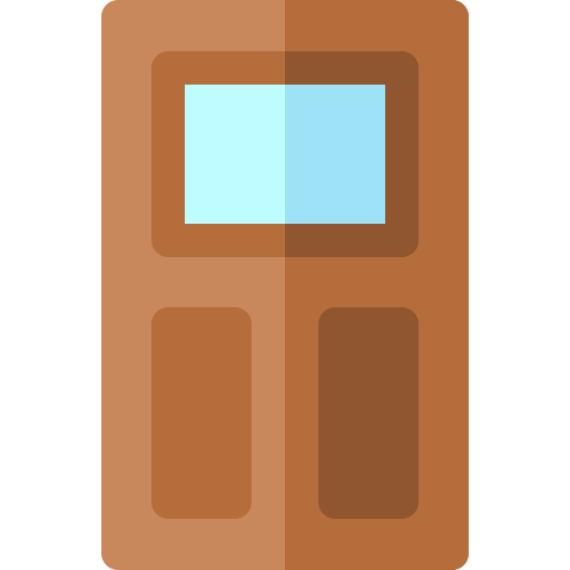 Door Basic Rounded Flat icon