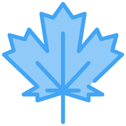 Maple leaf Generic Blue icon