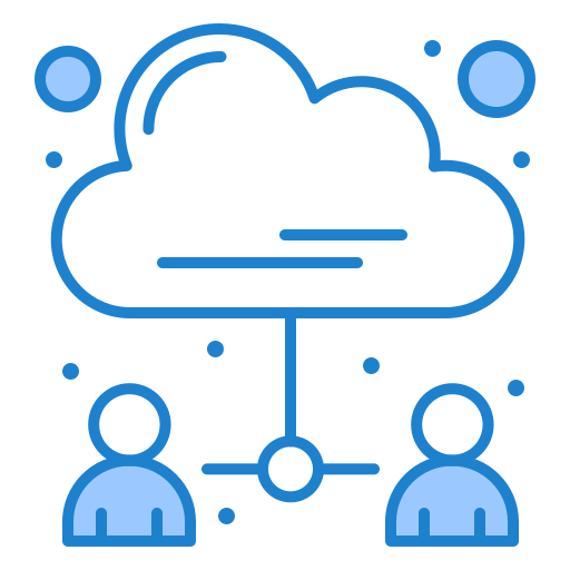 cloud netwerk Generic Blue icoon