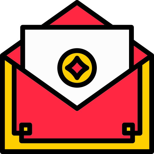 enveloppe rouge Generic Outline Color Icône