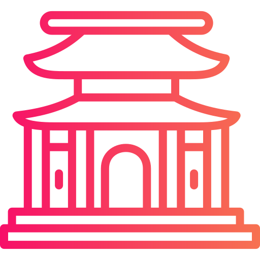 Chinese house Generic Gradient icon