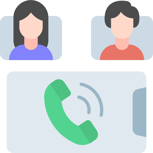 telefoongesprek SBTS2018 Flat icoon
