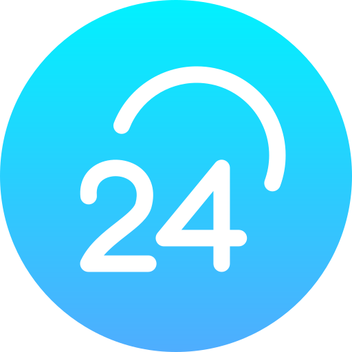 24時間 Generic Flat Gradient icon