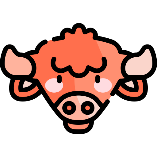 Cow Kawaii Lineal color icon