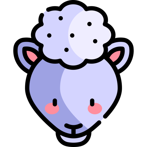 羊 Kawaii Lineal color icon