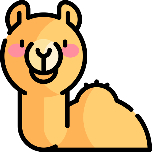 Camel Kawaii Lineal color icon