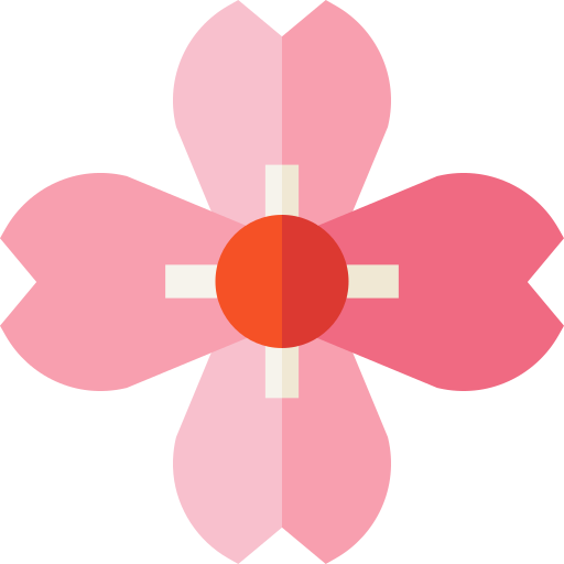 flor de cerezo Basic Straight Flat icono