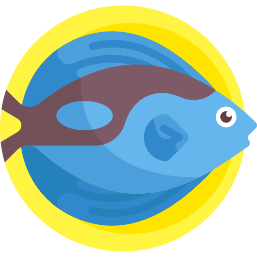 Голубая рыба Detailed Flat Circular Flat иконка