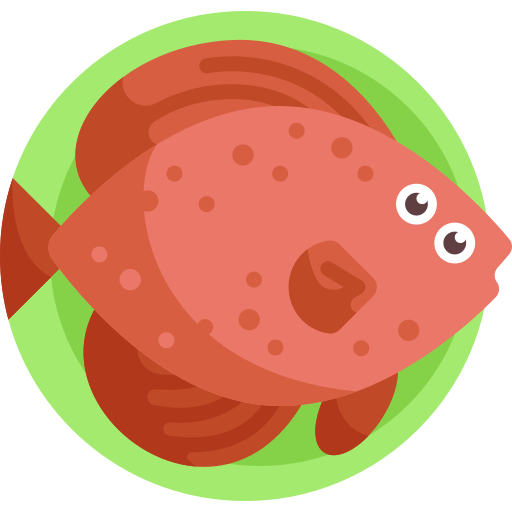 Flounder Detailed Flat Circular Flat icon