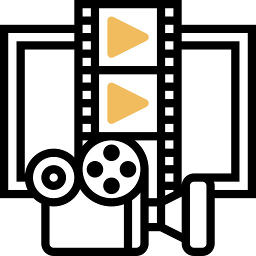 carrete de película Meticulous Yellow shadow icono