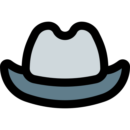 sombrero de vaquero Pixel Perfect Lineal Color icono