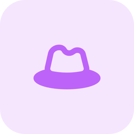 kowbojski kapelusz Pixel Perfect Tritone ikona