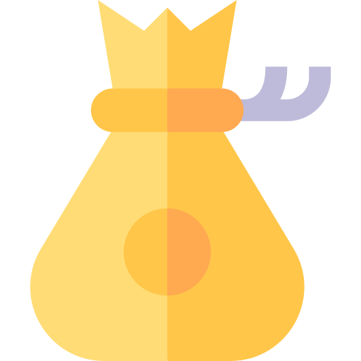 Money bag Basic Straight Flat icon