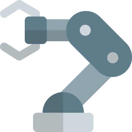 braccio robotico Pixel Perfect Flat icona