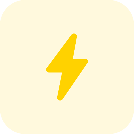 Thunderbolt Pixel Perfect Tritone icon