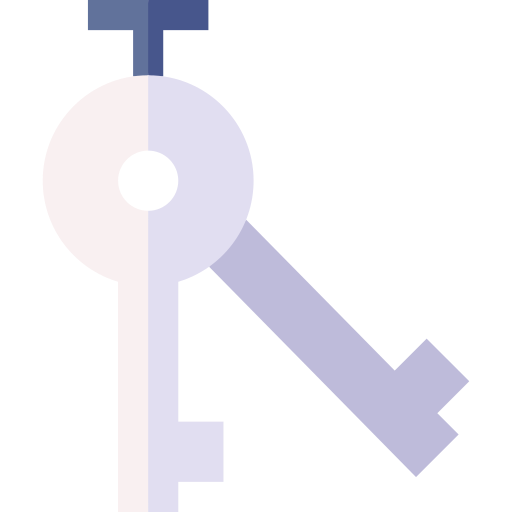 sleutels Basic Straight Flat icoon