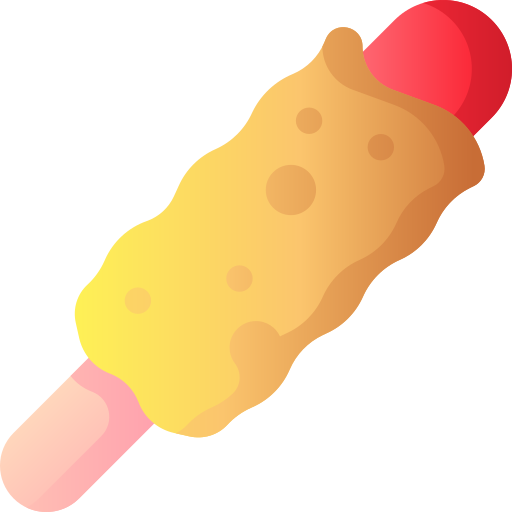 corn dog 3D Basic Gradient icoon