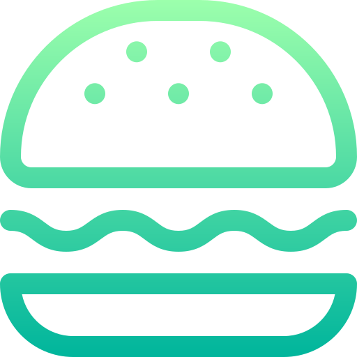 hamburger Basic Gradient Lineal color icona
