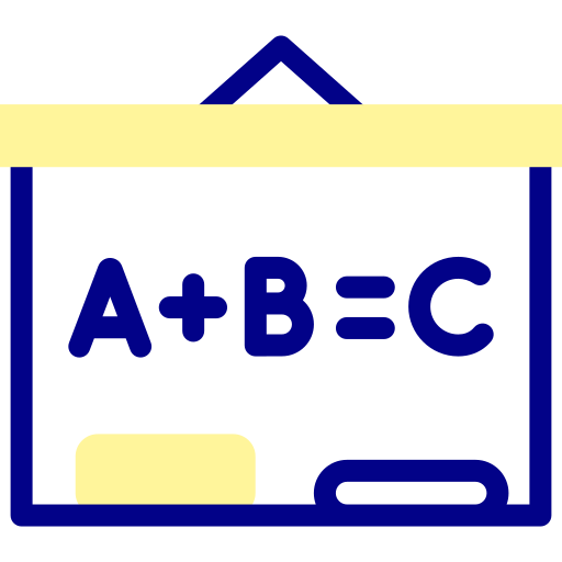 schoolbord Detailed Mixed Lineal color icoon