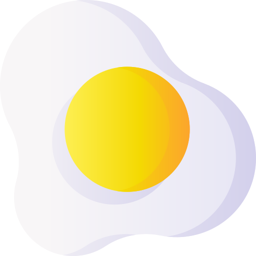 계란 후라이 3D Basic Gradient icon