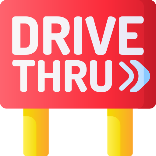 Drive thru 3D Basic Gradient icon