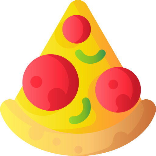 tranche de pizza 3D Basic Gradient Icône
