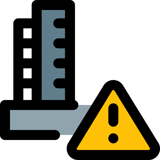Warning sign Pixel Perfect Lineal Color icon
