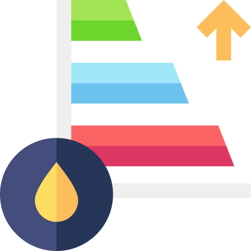 marché pétrolier Basic Straight Flat Icône