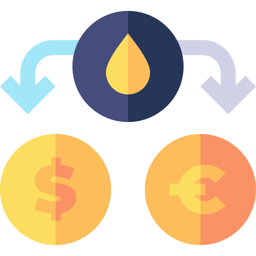 Oil market Basic Straight Flat icon