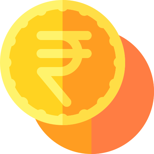 Рупия Basic Rounded Flat иконка