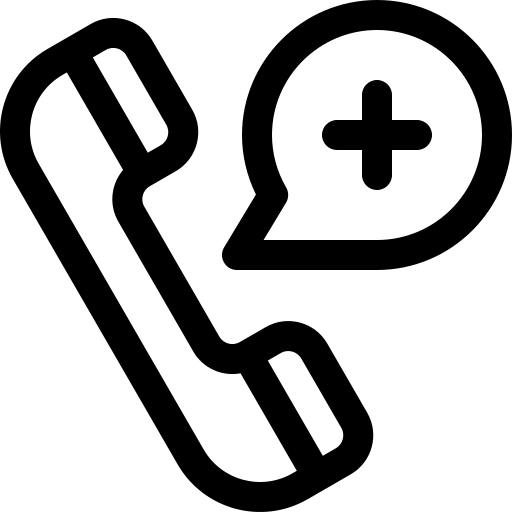 noodoproep Basic Rounded Lineal icoon