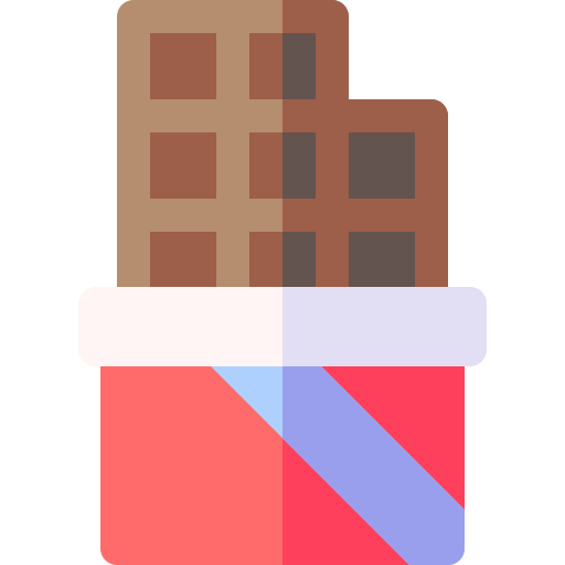 Плитка шоколада Basic Rounded Flat иконка