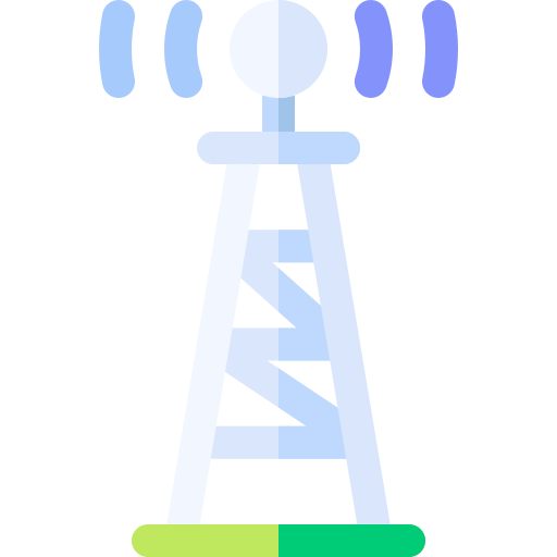 Radio tower Basic Rounded Flat icon