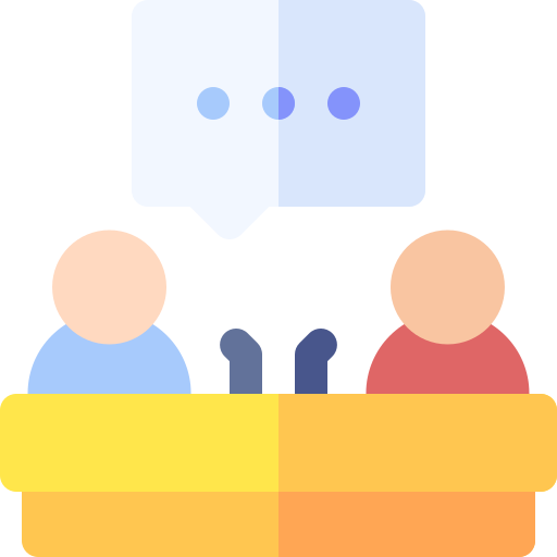 interview Basic Rounded Flat icon