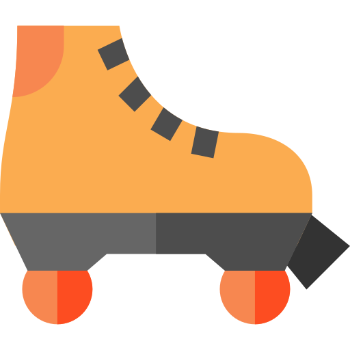 Roller skate Basic Straight Flat icon