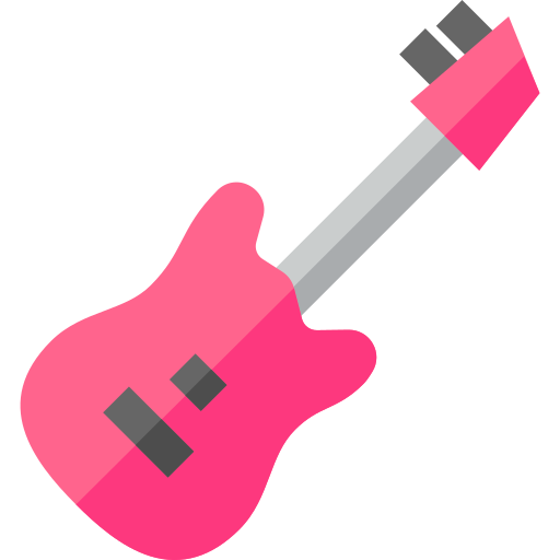 Electric guitar Basic Straight Flat icon