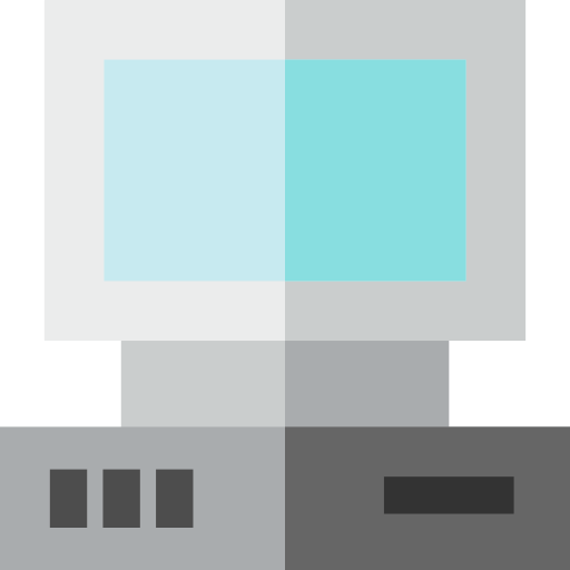 ordenador personal Basic Straight Flat icono