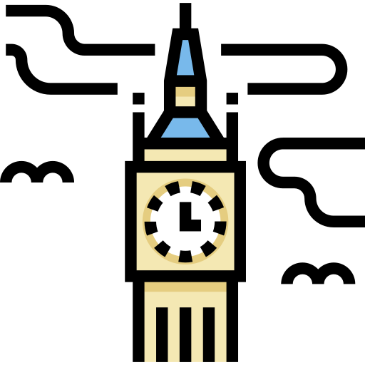 big ben Detailed Straight Lineal color icon