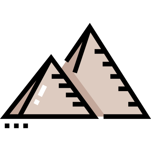 piramidi Detailed Straight Lineal color icona